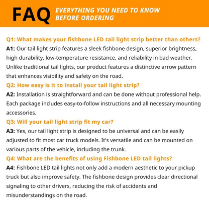 Fishbone Shaped LED Tailgate Light Bar