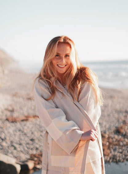 Turkish Cotton Diamond Bathrobe: Lightweight Spa Robe, Christmas Gift