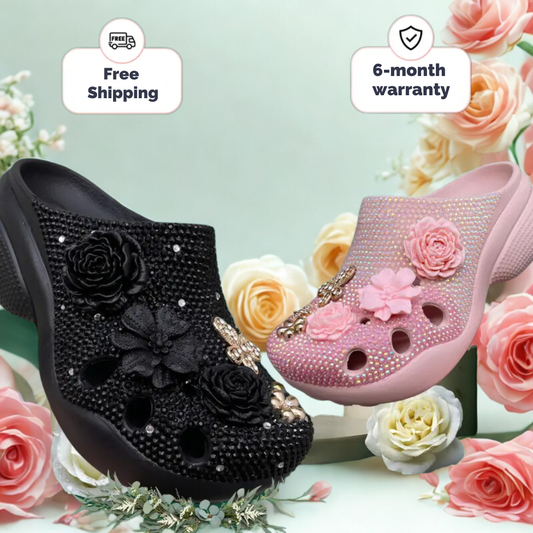 [Custom Design] White Blossom Season Clogs